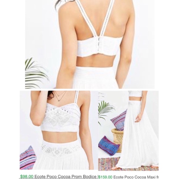 Two-Piece Set Beaded/Embellished Blouse & Skirt - Picture 5 of 8